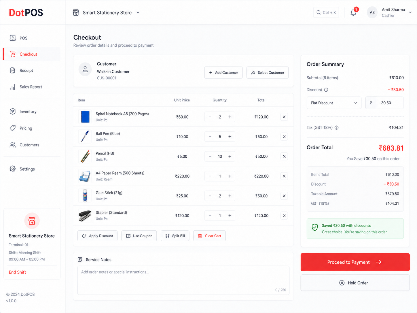DotPOS screenshot 2